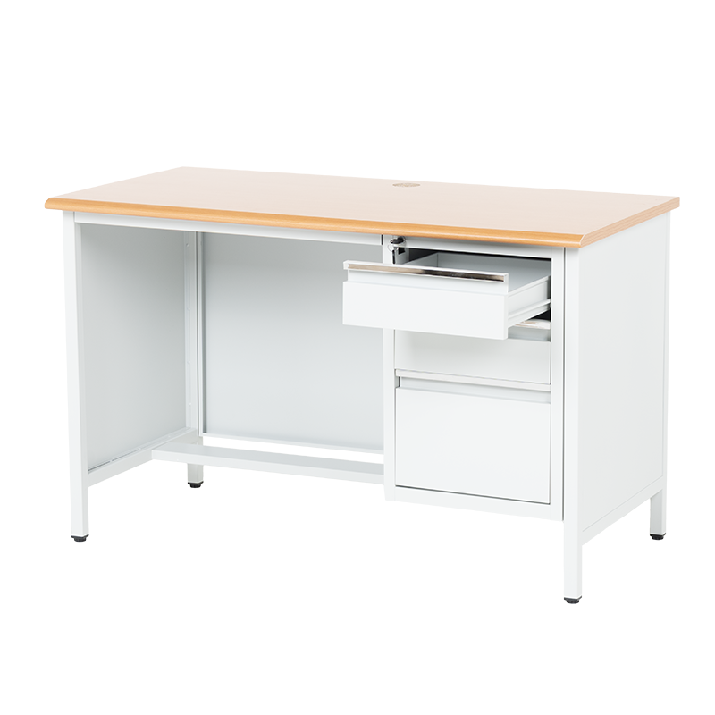 Метално бюро Carmen CR-1314 K - сиво / бук