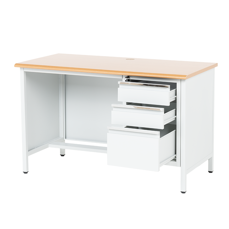 Метално бюро Carmen CR-1314 K - сиво / бук