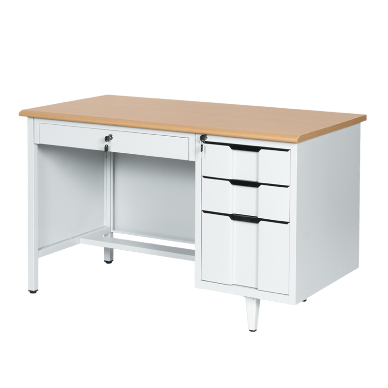 Метално бюро Carmen CR-1310 K - сиво / бук