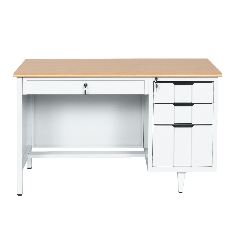 Метално бюро Carmen CR-1310 K - сиво / бук