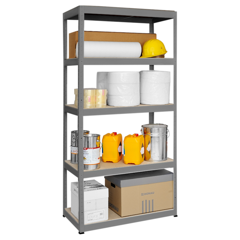 Метален стелаж STAR 180x90x45 см, до 350 кг на рафт - сив