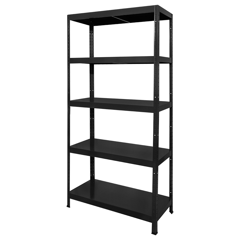 Метален стелаж HARD 180x90x40 см, до 130 кг на рафт - черен