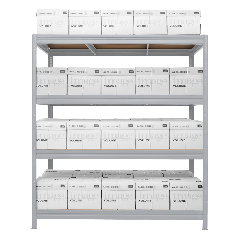 Метален стелаж MEGA 177x200x60 см, до 500 кг на рафт - цинк