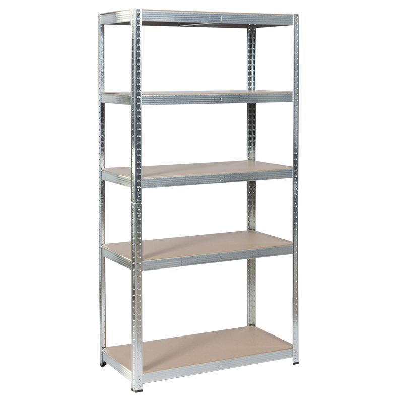 Метален стелаж Carmen CR-1020 - 180х90х45 см, до 275 кг на рафт - цинк