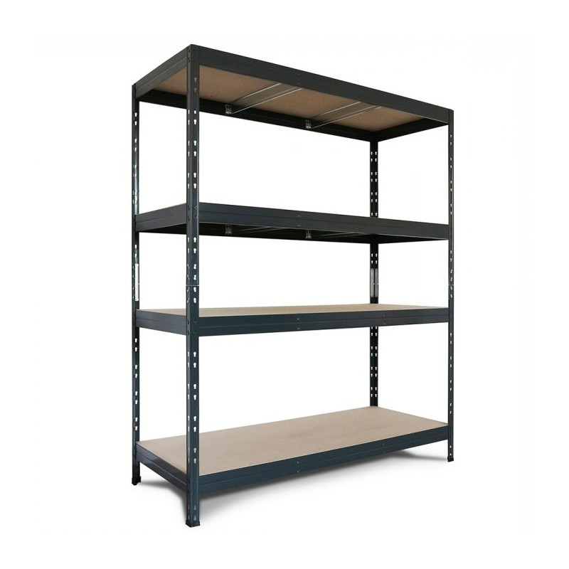 Метален стелаж Carmen CR-1026, 180x200x60 см, до 500 кг на рафт - черен