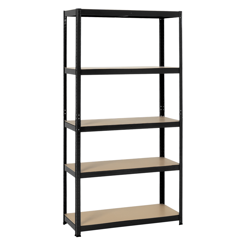 Метален стелаж Carmen CR-1027, 192x100x40 см, до 65 кг на рафт - черен