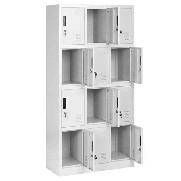 Метален шкаф Carmen CR-1258 J - сив