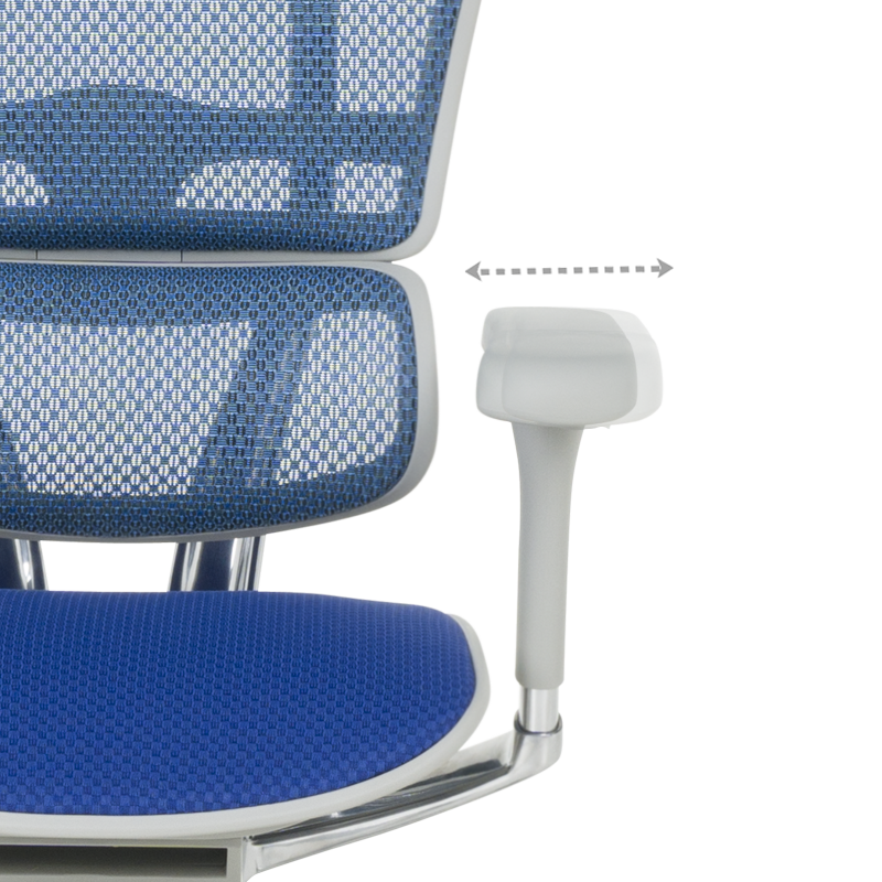 Ергономичен стол ERGOHUMAN ELITE 2 - сива рамка - син