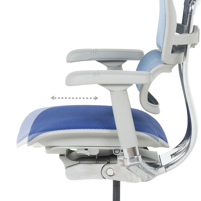 Ергономичен стол ERGOHUMAN ELITE 2 - сива рамка - син