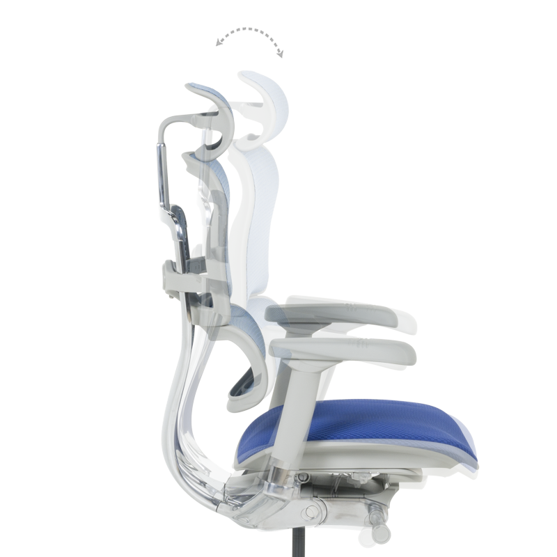 Ергономичен стол ERGOHUMAN ELITE 2 - сива рамка - син