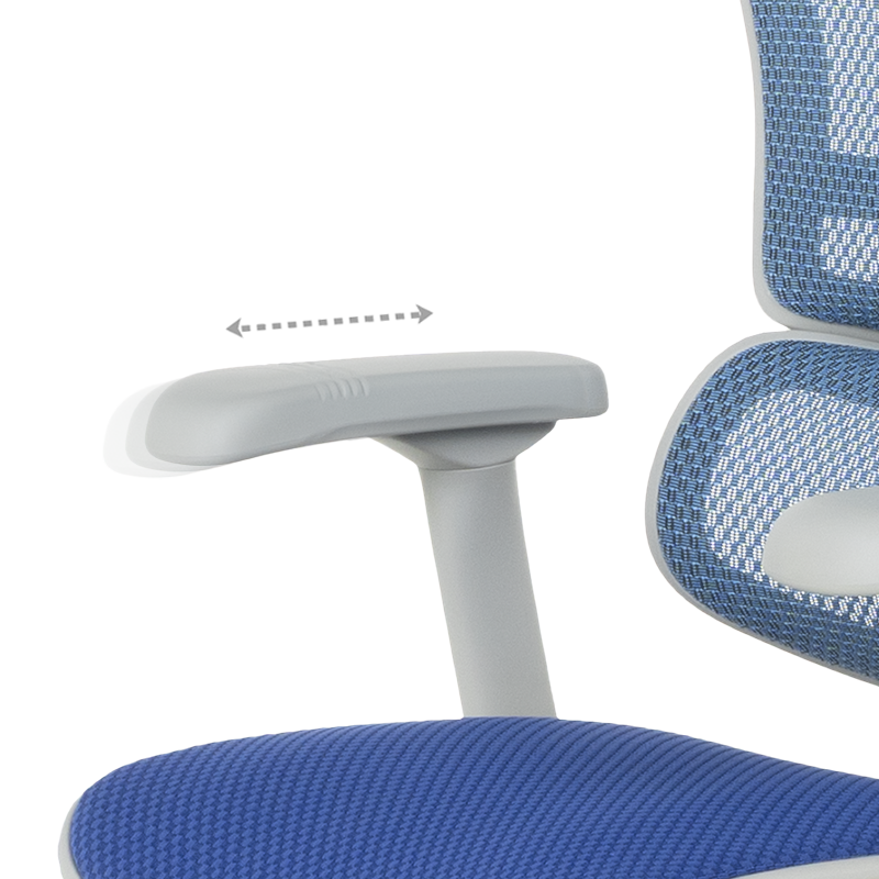 Ергономичен стол ERGOHUMAN ELITE 2 - сива рамка - син