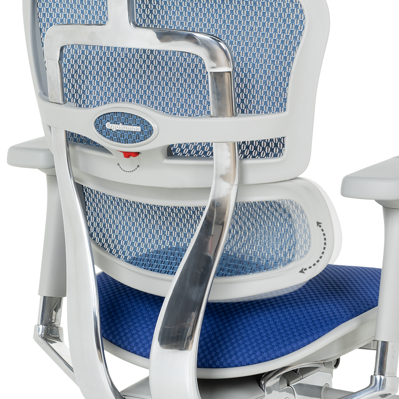 Ергономичен стол ERGOHUMAN ELITE 2 - сива рамка - син