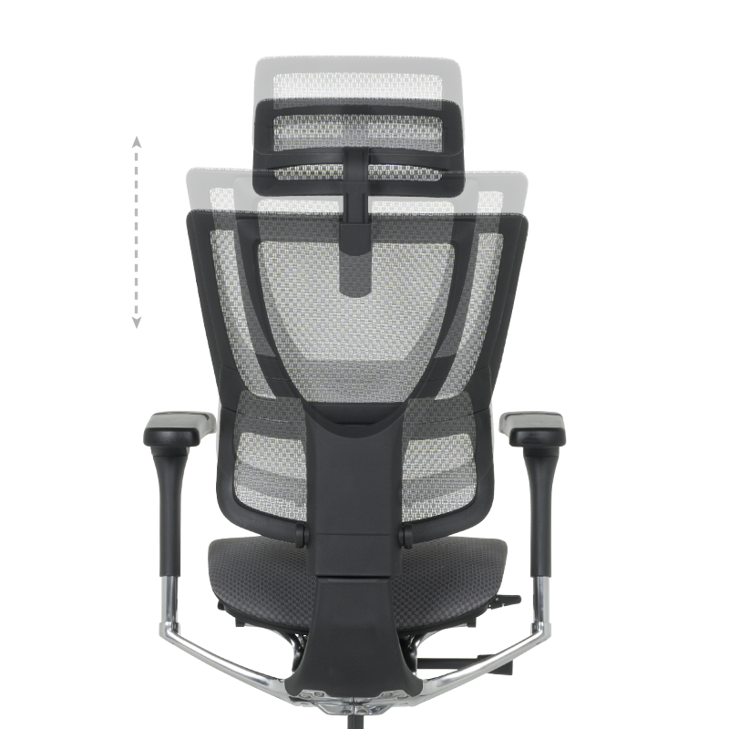 Ергономичен стол ERGOHUMAN IOO ELITE 2 - черна рамка - сив