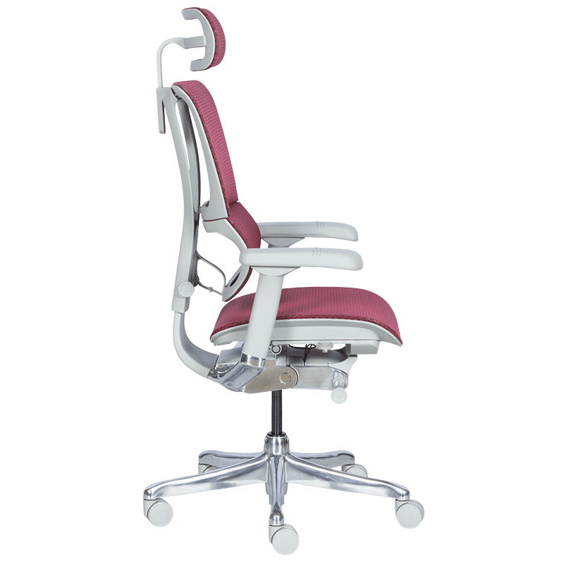 Ергономичен стол ERGOHUMAN IOO ELITE 2 - сива рамка - червен