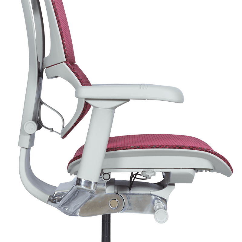 Ергономичен стол ERGOHUMAN IOO ELITE 2 - сива рамка - червен