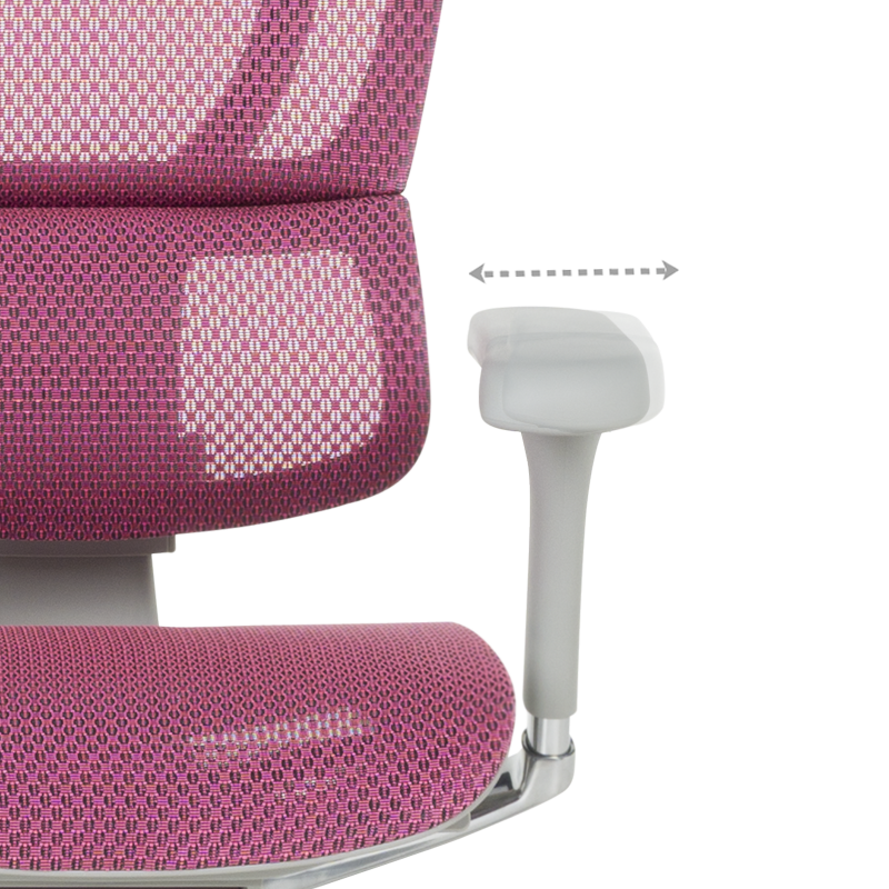 Ергономичен стол ERGOHUMAN IOO ELITE 2 - сива рамка - розов