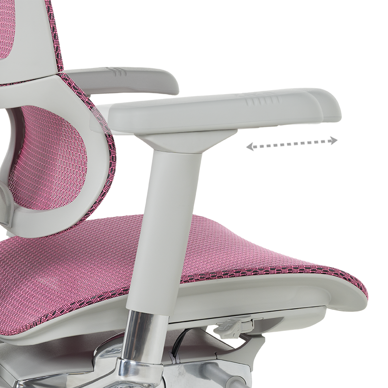 Ергономичен стол ERGOHUMAN IOO ELITE 2 - сива рамка - розов