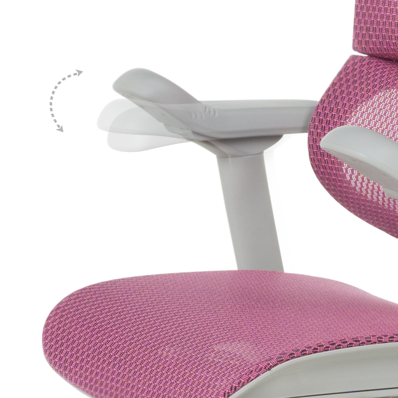 Ергономичен стол ERGOHUMAN IOO ELITE 2 - сива рамка - розов