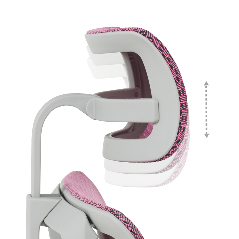 Ергономичен стол ERGOHUMAN IOO ELITE 2 - сива рамка - розов