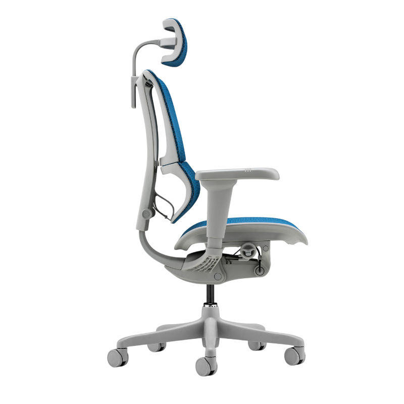 Ергономичен стол ERGOHUMAN IOO ULTRA - сива рамка - син