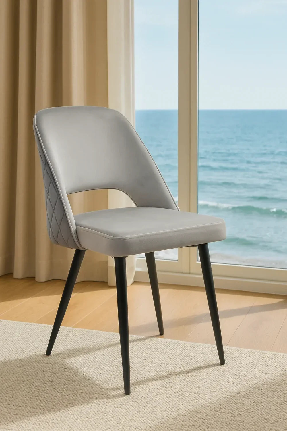 Трапезен стол Мигел сив цвят