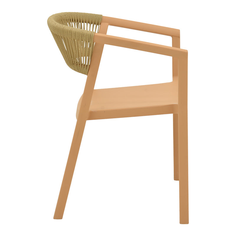 Фотьойл Sillia стифиращ се pp капучино абажур с бежов ратан 55x52x74.5cm