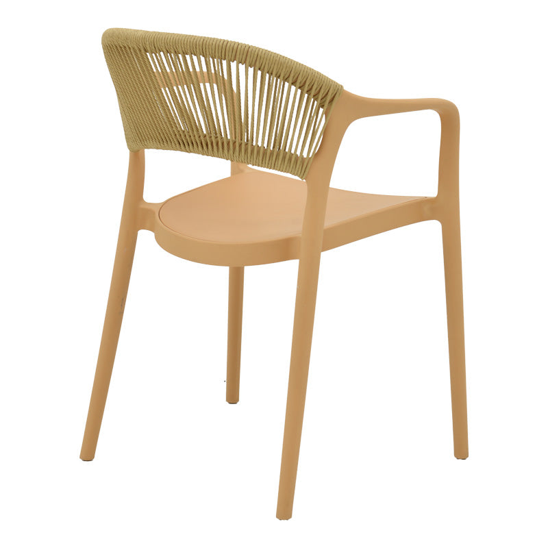 Анкара фотьойл стифиращ се pp капучино абажур с бежов ратан 57x48x80cm