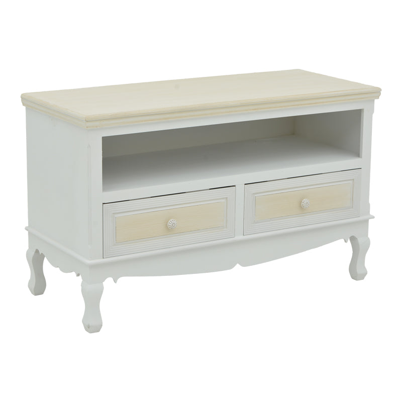 Шкаф за ТВ Joliene натурален-античен бял цвят мдф 100x42x61см