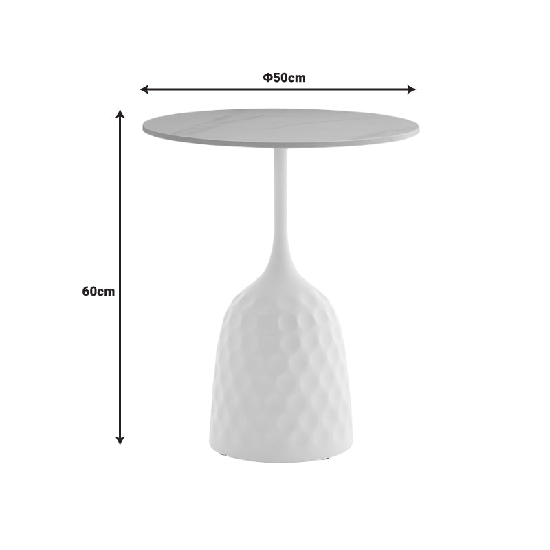 Холна маса Kousien бял синтерован камък D50x60см