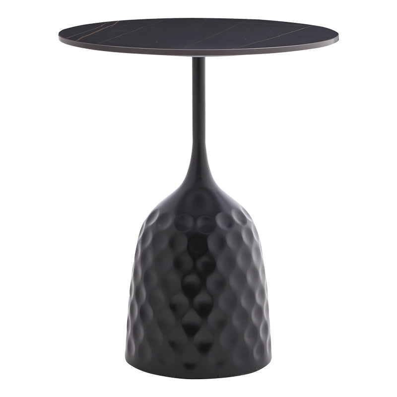 Холна маса kousien черен синтерован камък d50x60см