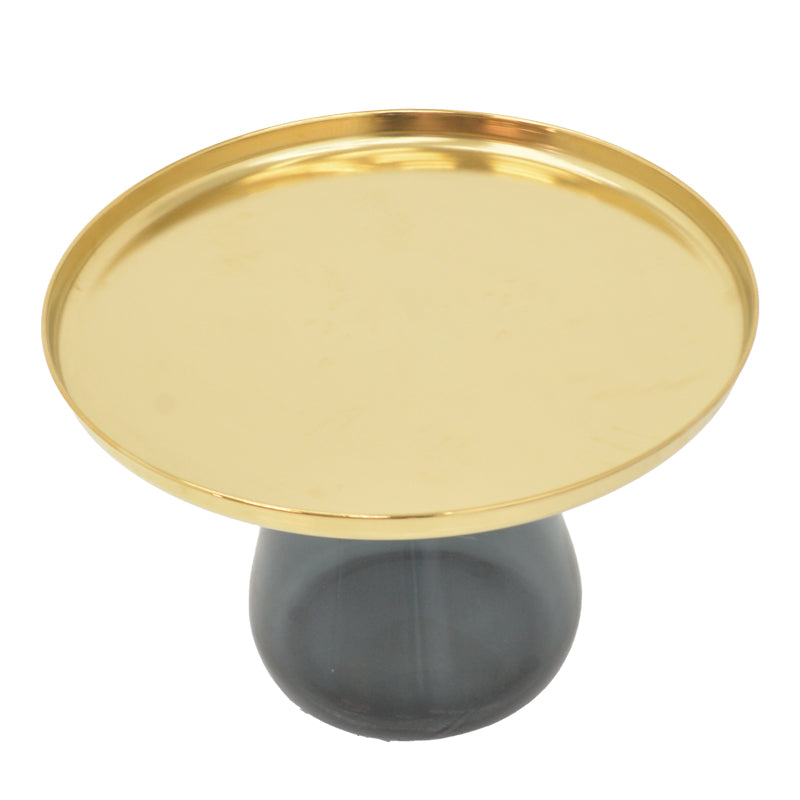 Холни маси Kunlo 2 части комплект злато хром-черно стъкло