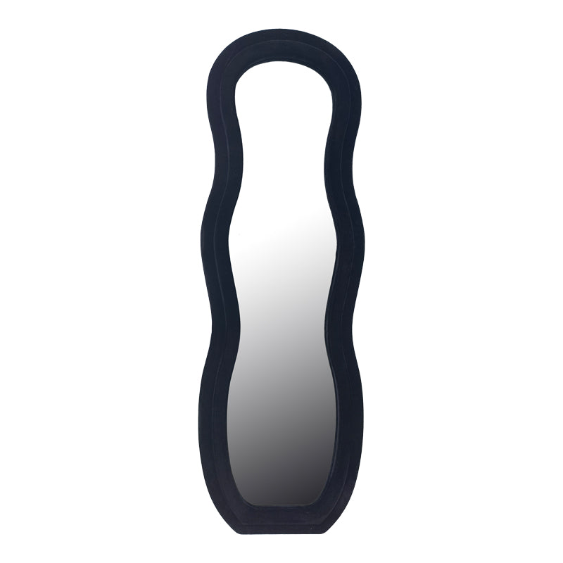 Огледало glinde  velvet в черен цвят 90x3.5x150см