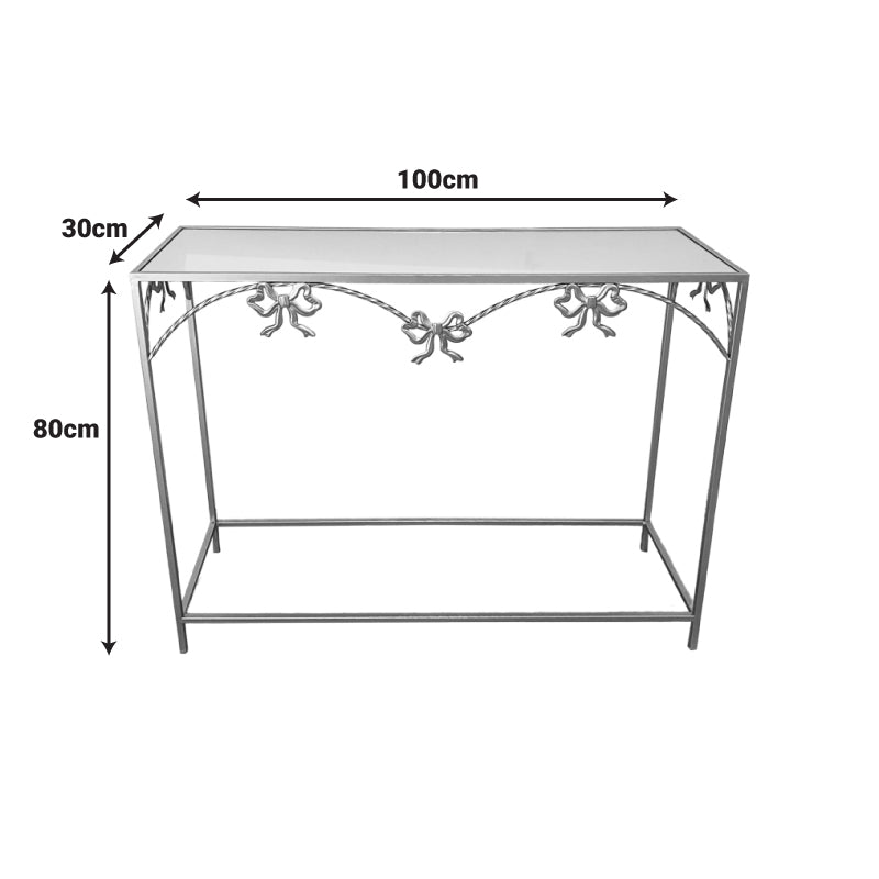 Конзолна маса frensia  метал в златен цвят 100x30x80см
