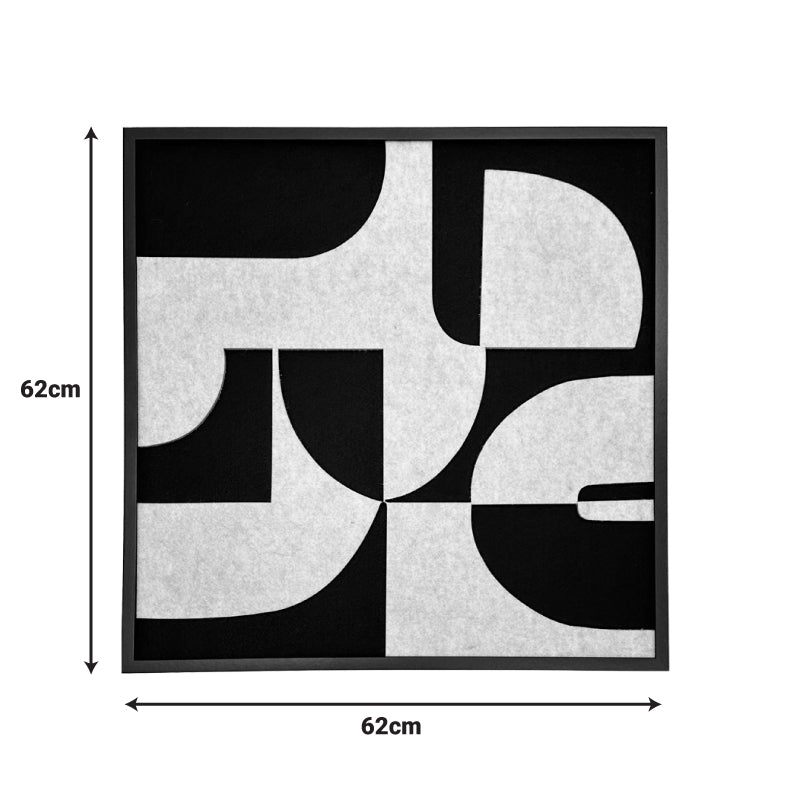 Картина за стена jeire с рамка черно-бяла 62x2,5x62см