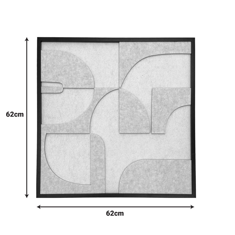Картина за стена jeire с рамка в бял цвят 62x2.5x62см