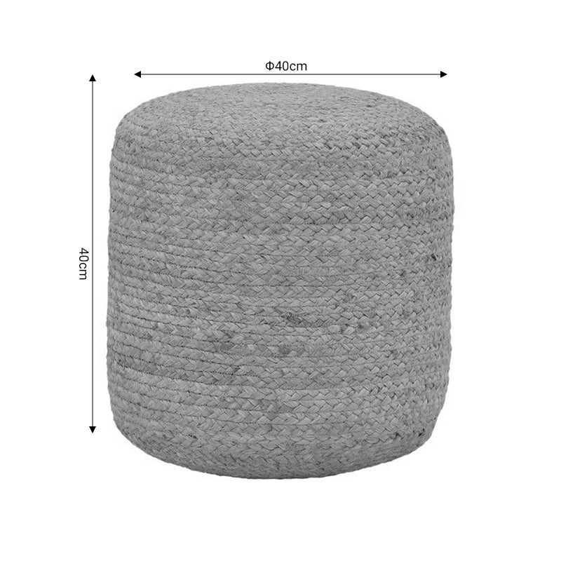 Табуретка Ovious  бежова 100% юта 40x40x40см