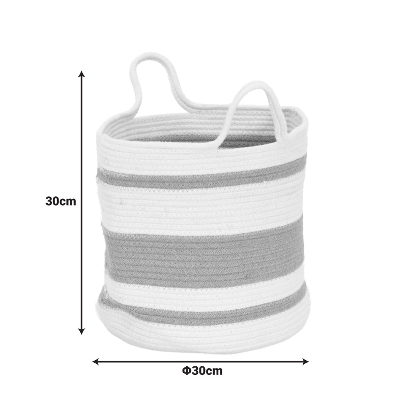 Декоративна кошница horma памук-юта в бежово-кафяв нюанс d30x30cm