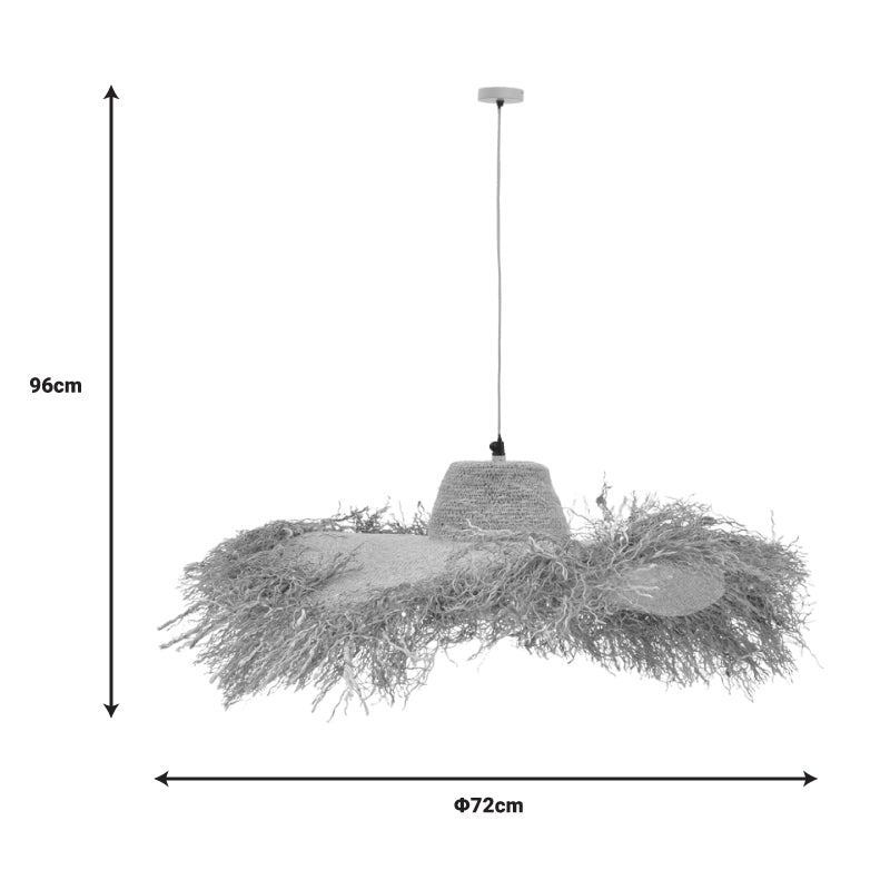 Плафон Naloa E27 естествен D72x96см