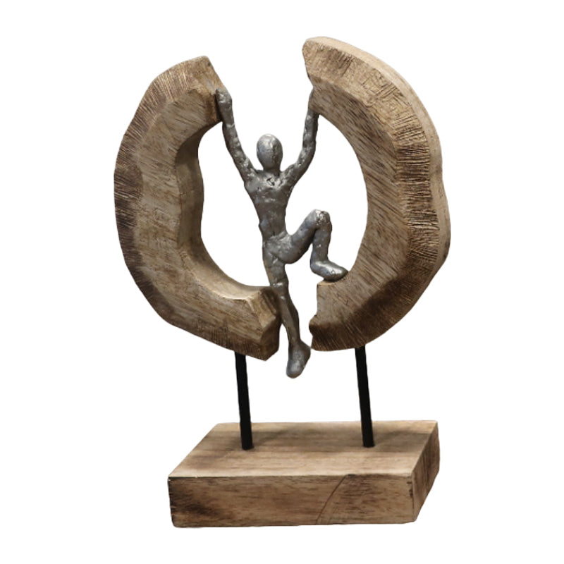 Декорация за маса Dale естествено мангово дърво-алуминий 19х9х28см