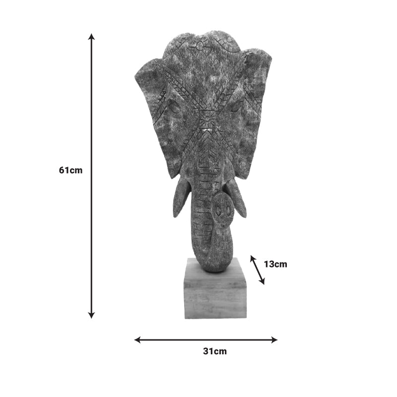 Декорация за маса слон Zap златно мангово дърво 31x13x61см