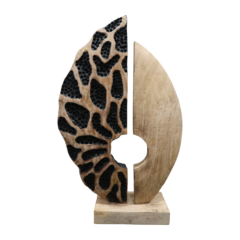 Декорация за маса Ostor естествено-черно мангово дърво-желязо 30x9x50см