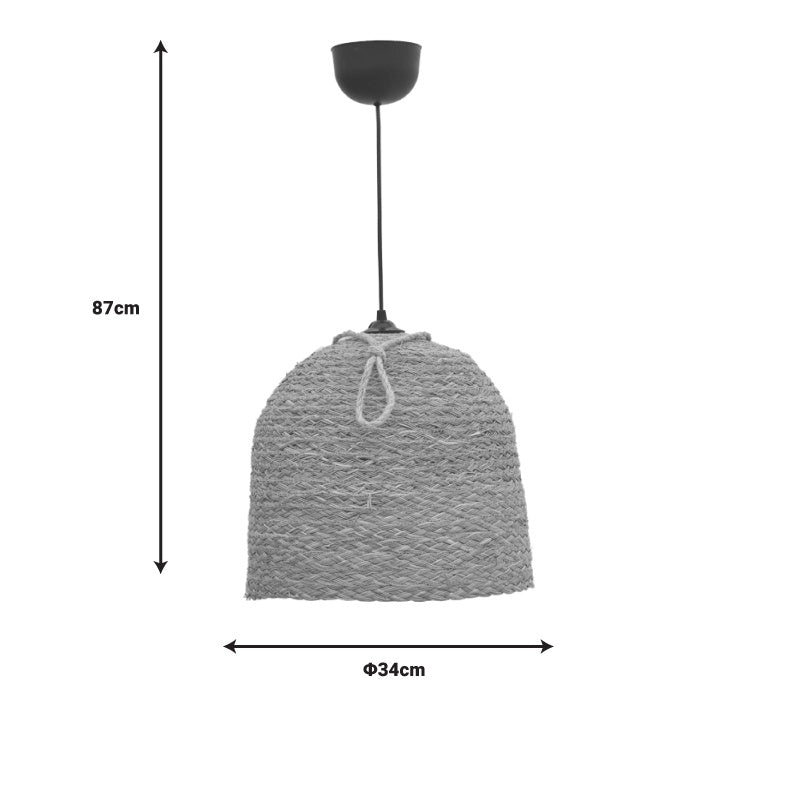 Lamper естествен плетен плафон D34x87см