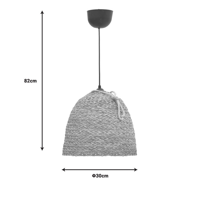 Lamper естествен плетен плафон D30x82см