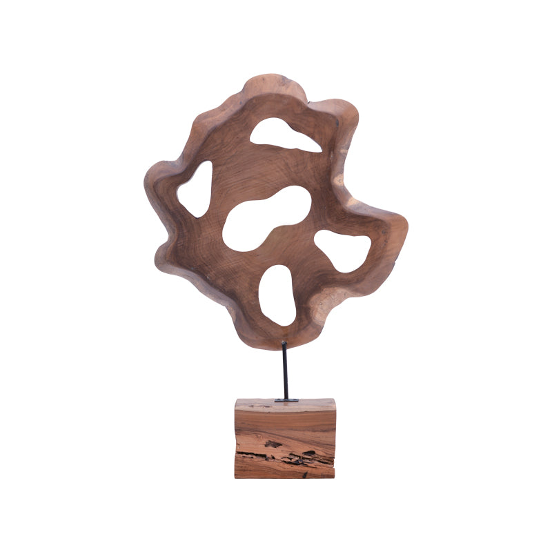 Декорация за маса Strab естествено дърво тик-метал 55x10x80см