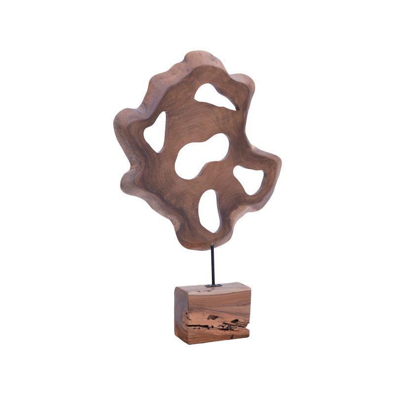 Декорация за маса Strab естествено дърво тик-метал 55x10x80см