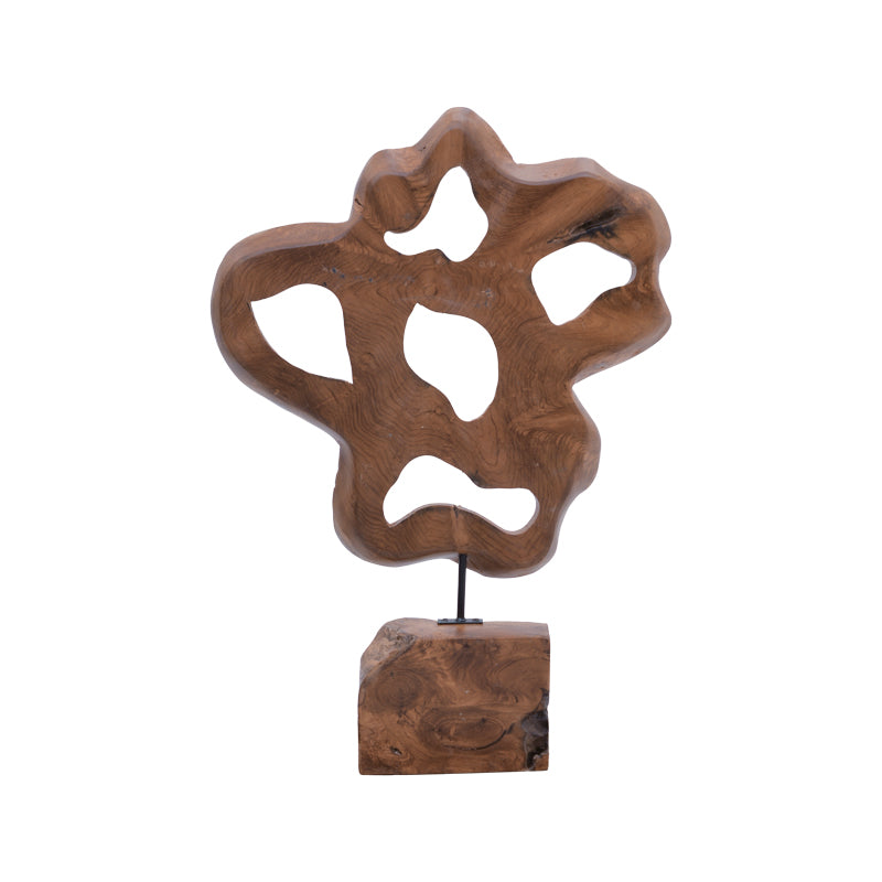 Декорация за маса Strab естествено дърво тик-метал 49x15x70см