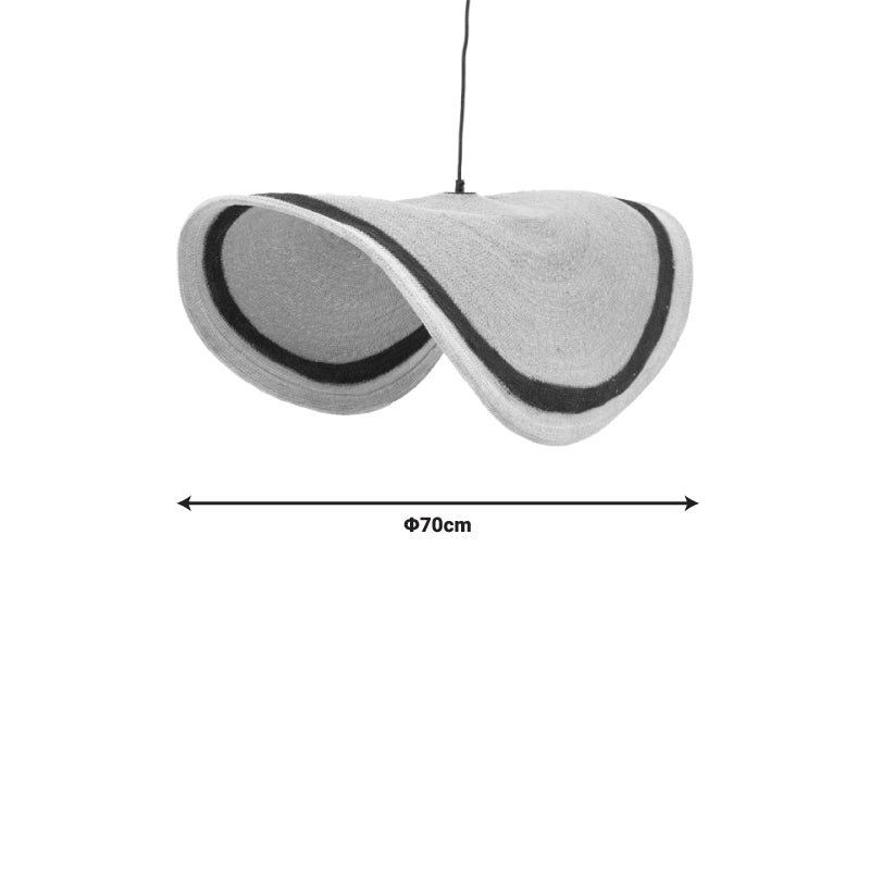 Плафон Hatchie естествено-черно-бяла морска трева-желязо D70x123см