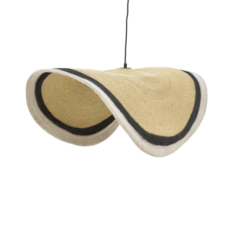 Плафон Hatchie естествено-черно-бяла морска трева-желязо D100x133см