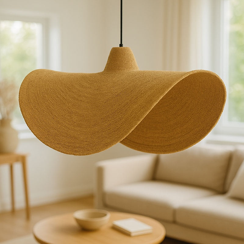 Плафон Wholy естествена морска трева-желязо D90x139см