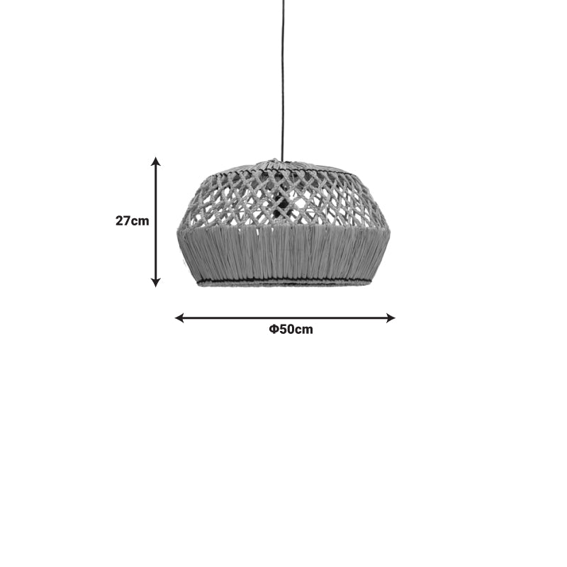 Fose  mendong таванна лампа в естествен абажур D50x27см